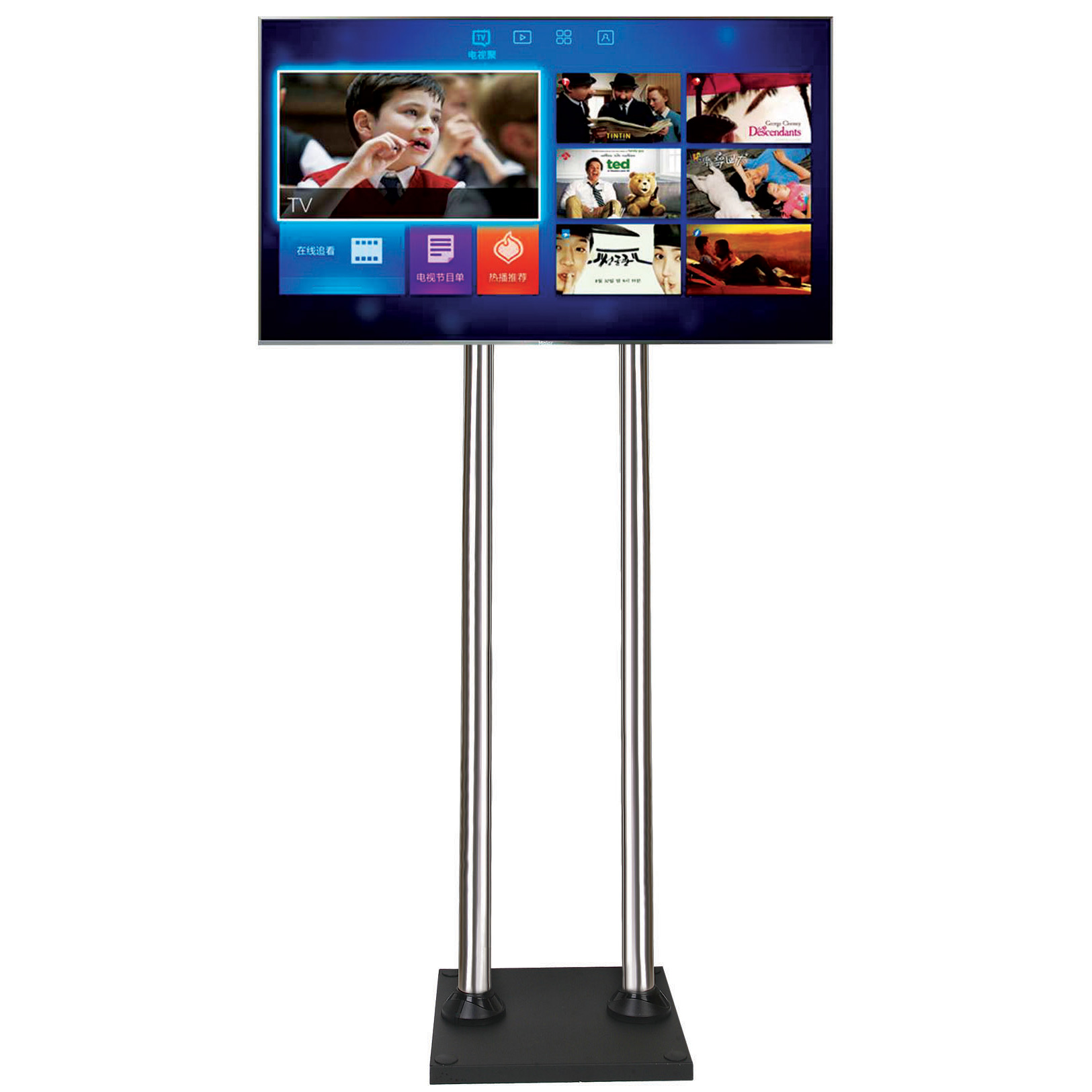 Allcam FS400BD Screwdown TV Floor Stand for 32″ to 65″ LED/LCD TVs w