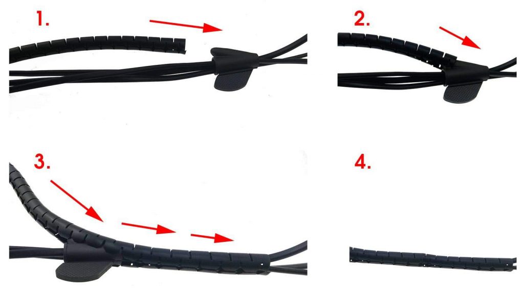 how the spiral cable warp works 1-2-3