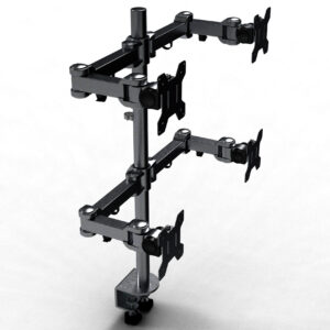 MDM14A quadruple LCD monitor arm stand Quick-release VESA plate and pole clamp