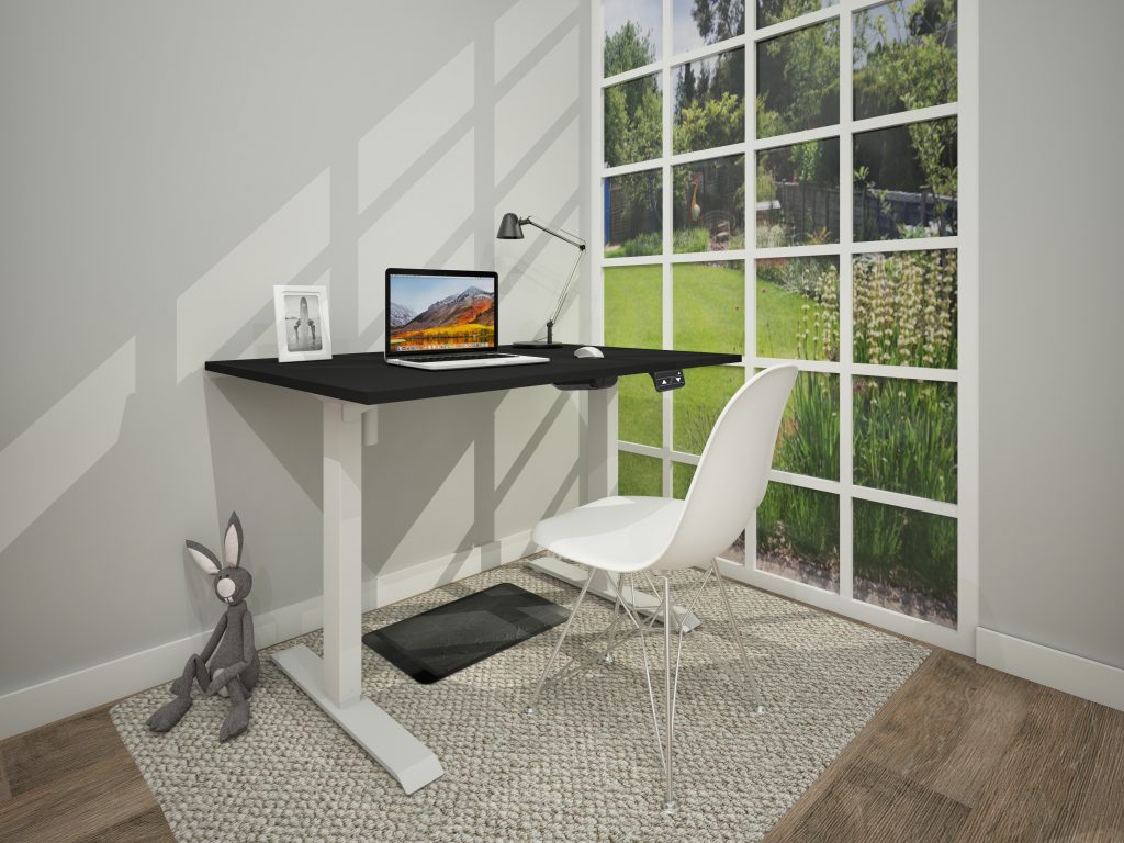 Allcam desk home office working height adjustable sit-stand workstation