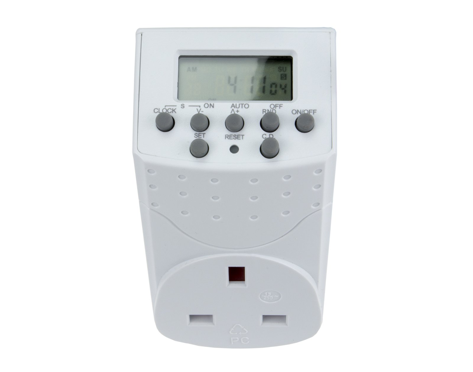 Wickes Electronic Digital / Mechanical Mains Timer Socket Plugin with