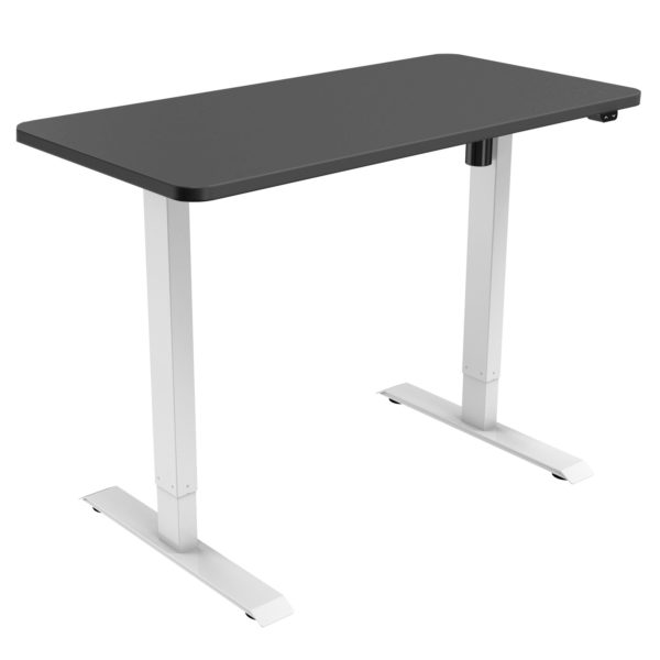 Allcam Desk Electric Standing Desk/Ergonomic Height Adjustable Sit-Stand Workstation with Black 120 x 80 cm Desktop 