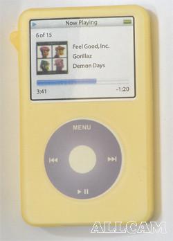 Silicone Skin/Case for iPod Video 60/80GB Yellow