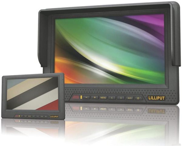 Lilliput 668GL 7'' HD Field Monitor for Professional Video Cameras w/ HDMI, YPbPr, RCA, XLR, & Lithium Battery