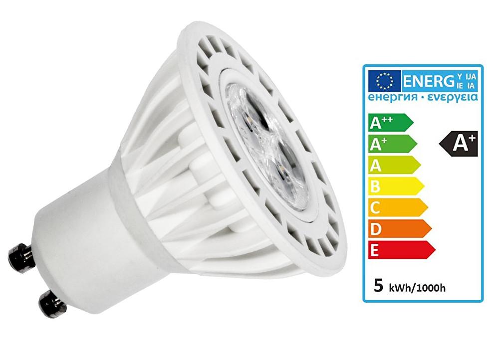 Allcam 5W GU10 LED Bulbs Energy Saving 50mm Height 6 Pack Warm White 