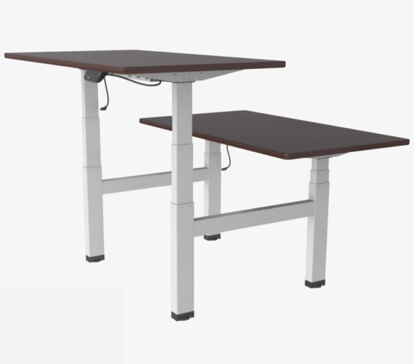 Allcam EDF04Q electric quad-motor height adjustable sit-stand desk chestnut top