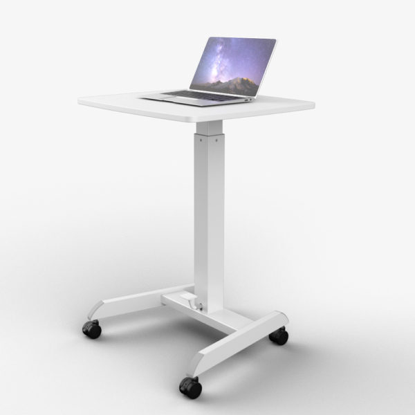 Allcam GSL07W gas spring height adjustable laptop table reception desk lectern