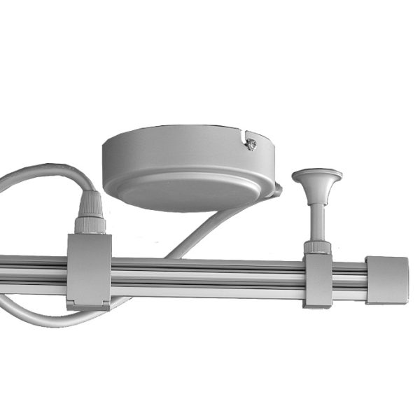 Click 1 metre Flexible Track 240V G9 Ceiling Pendant Lighting System with 2 Pendants short ceiling mount