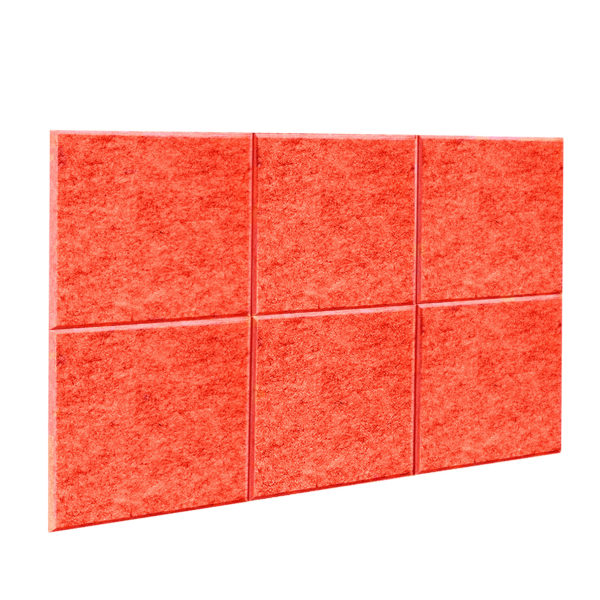 Acoustic Panel screen in orange 6 pack divider