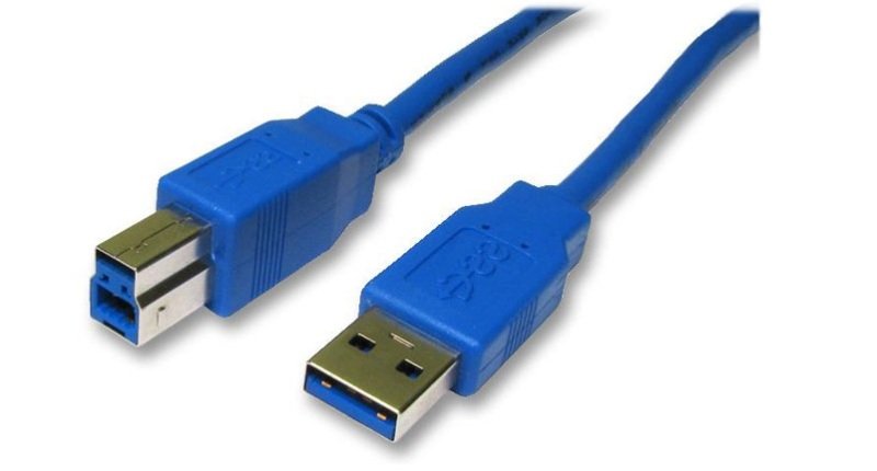 USB 3.0 A B cable USB2 USB2 compatible 1.2m blue plug