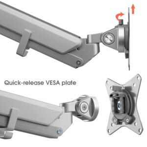 GU70-series monitor arm quick release vesa plate