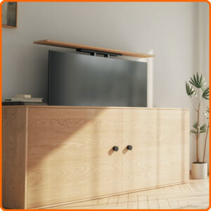 EFS066 TV lift height-adjustable floor stand optional cabinet