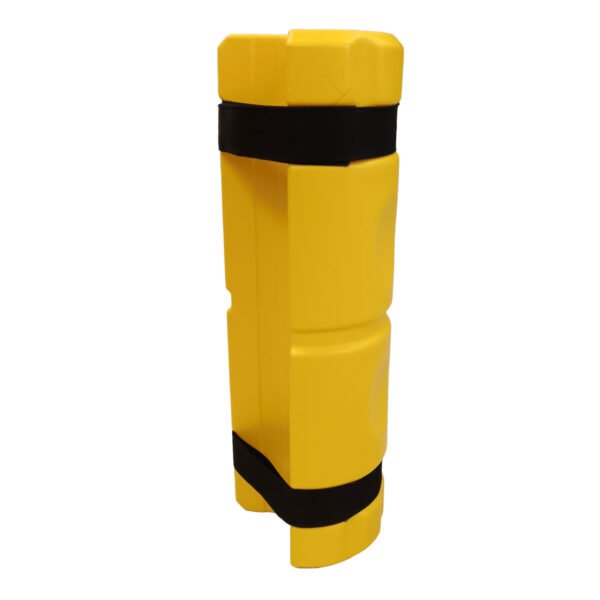 Allcam WRPCRN1Y warehouse rack protector high-visible yellow left view