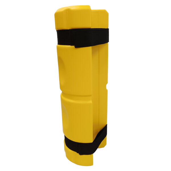 Allcam WRPCRN1Y warehouse rack protector high-visible yellow back open view